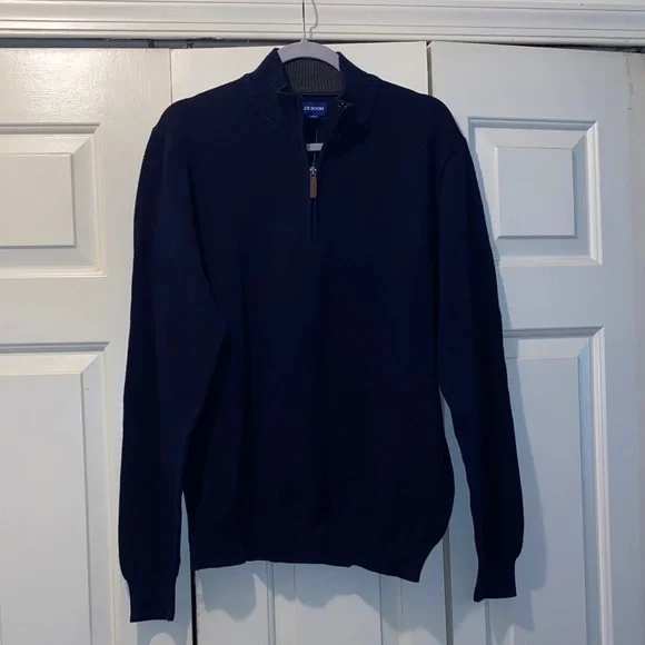 Club Room Men's Navy Zip-Up Sweater - Picture 1 of 4
